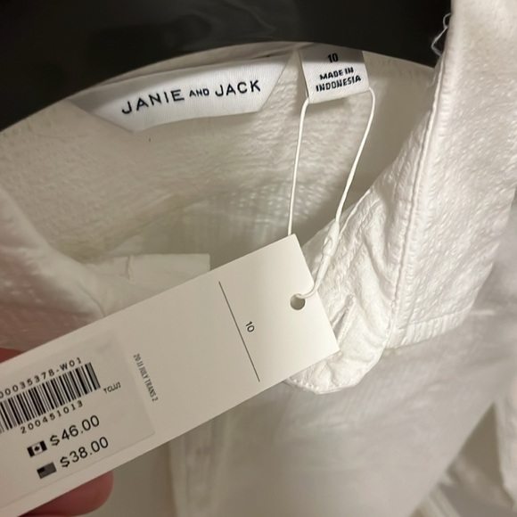Janie and Jack white long sleeve shirt - Picture 6 of 6